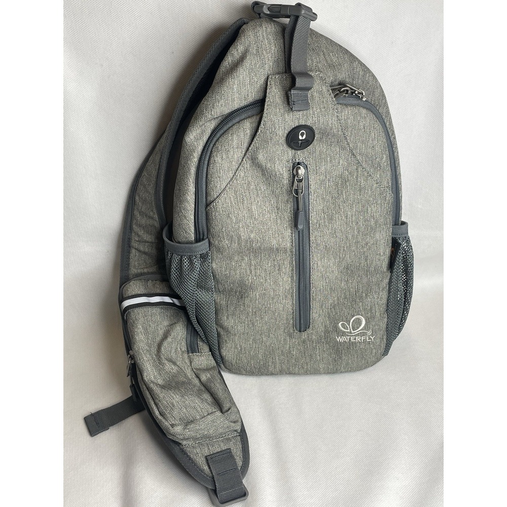 Waterfly Crossbody Sling Backpack Gray Travel Hiking Chest Bag Active Daypack
